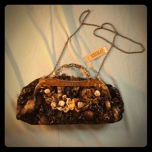 Purse Fancy Embellished Flowers Estilo Beautiful!